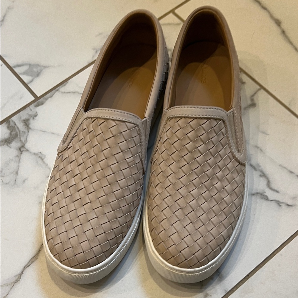 Quince Women's Woven Tan Slip-On Loafers